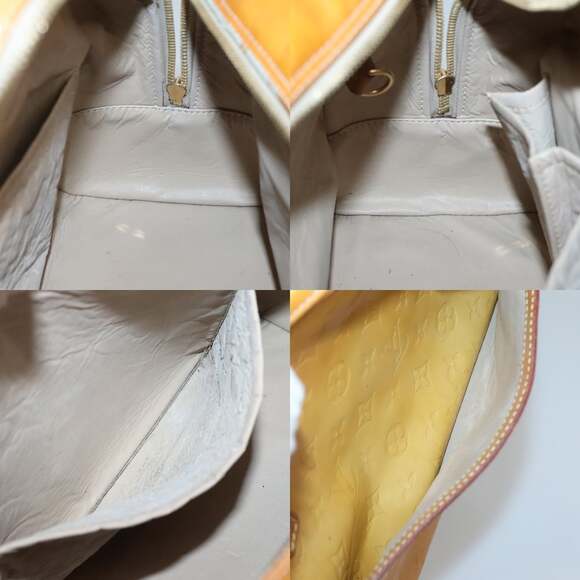 LOUIS VUITTON Monogram Vernis Tompkins Square Hand Bag Beige M91149 - Picture 12 of 13